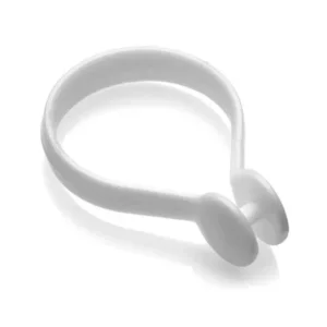 Croydex White Button Shower Curtain Rings
