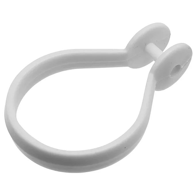 Croydex White Button Shower Curtain Rings