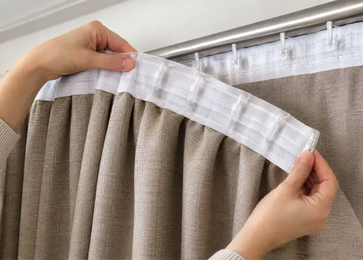 Professional curtain tape change service in Dubai