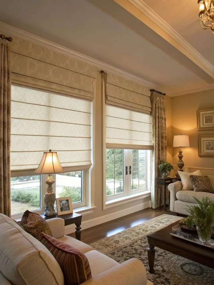 Premium Roman blinds for elegant Dubai interiors