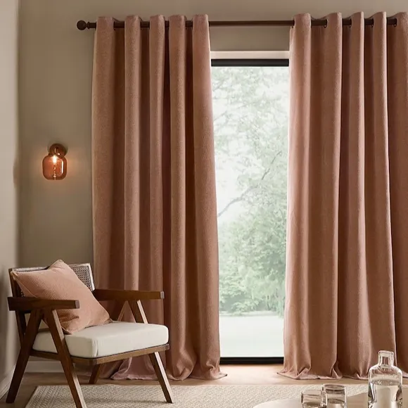 Cotta Pink Velvet Curtains