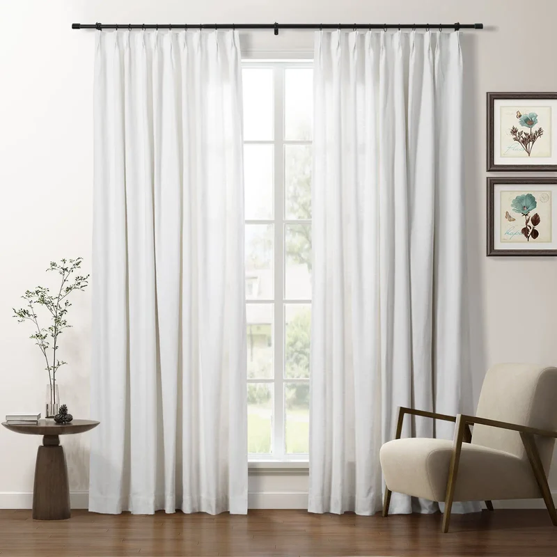 Cotton Mix Pleated Curtain