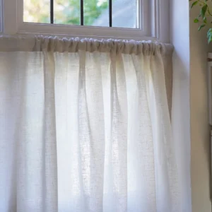 Midori Linen Slot Top Cafe Curtain